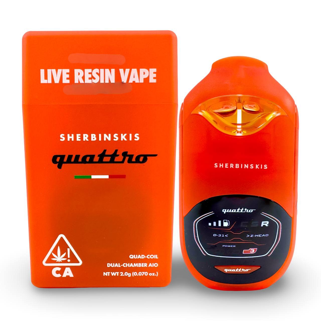 Quattro Live Resin Dual Flavors Disposable Vape | 2G |  - Image 1