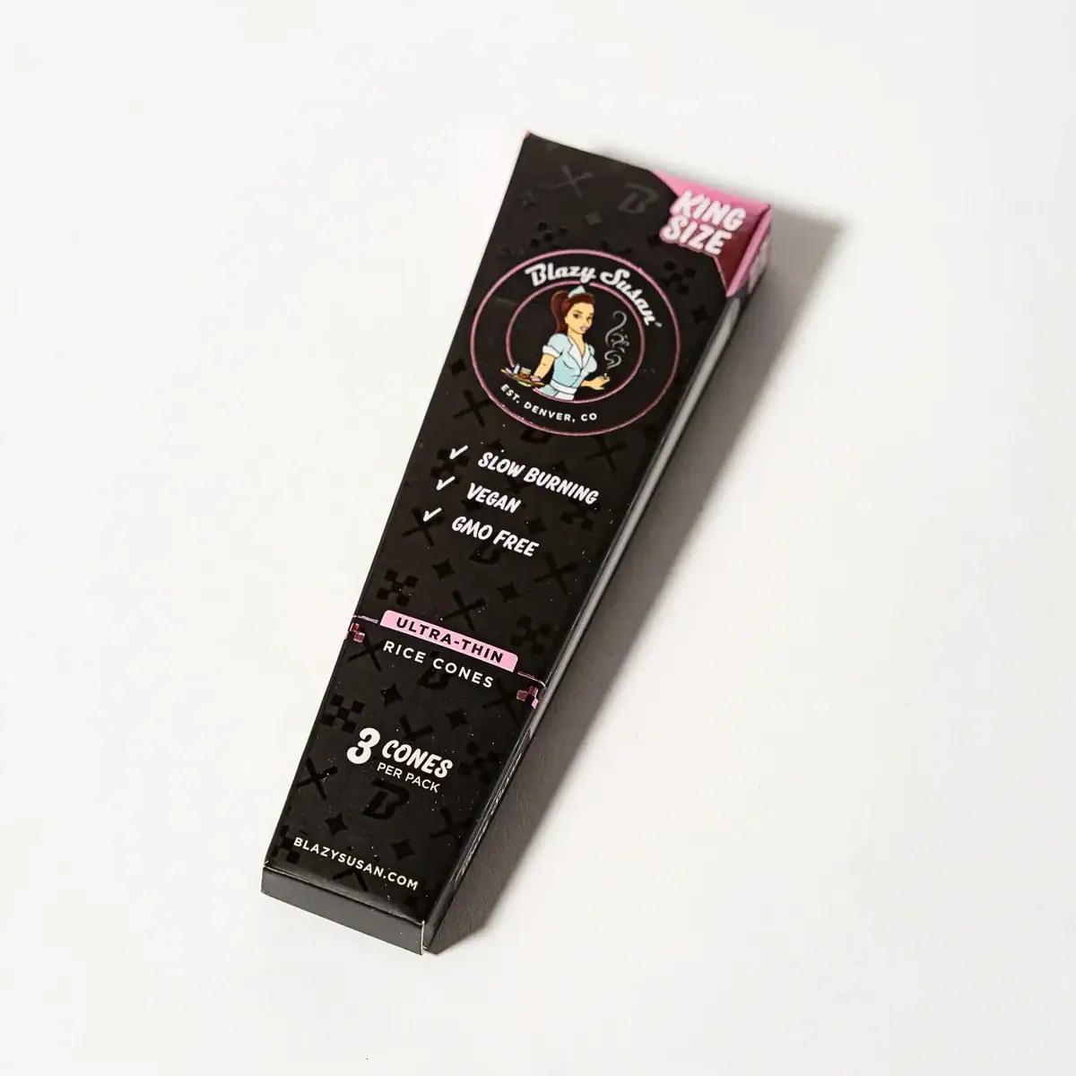 Blazy Susans Ultra Thin Rice Pre Rolled Cones king size