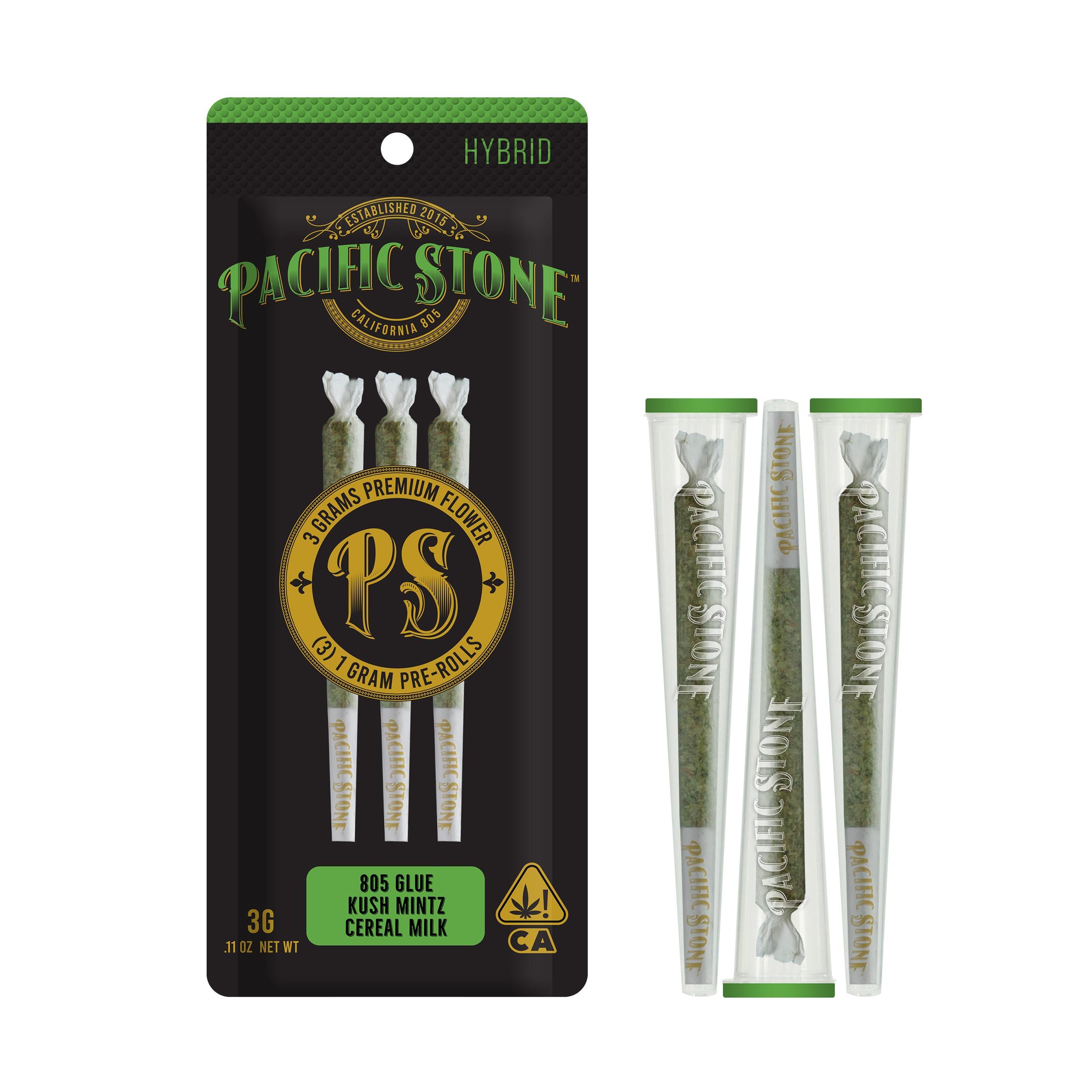 PACIFIC STONE 3g Variety 3-Pack Pre-Rolls - Image 1