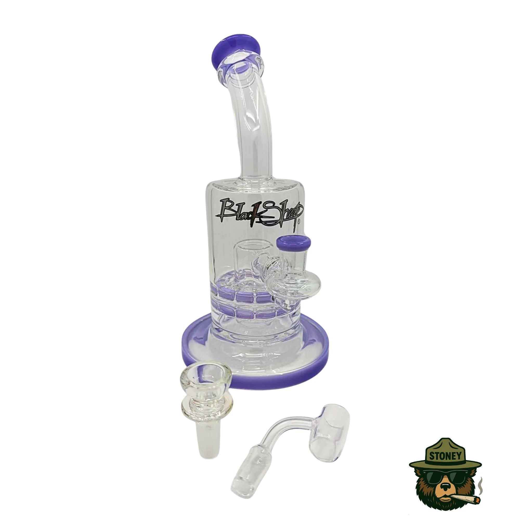 Handcrafted Black Sheep Glass Water Pipe 10” - #1140 - Image 1