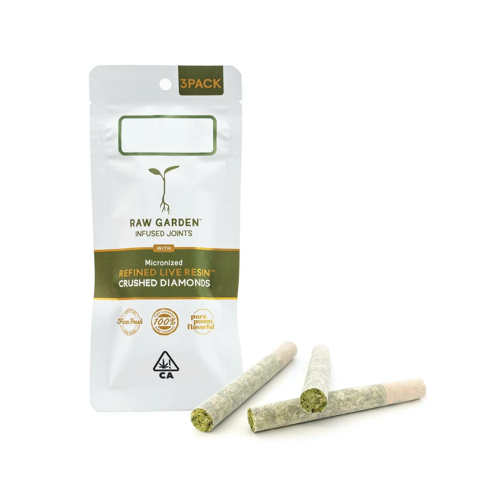 Crushed Diamond Infused Preroll's - 1.5g | 3 J's Per Pack x 0.5g ea - Imagen 1